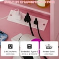 thumbnail image 6 of Zimtown Modern Makeup Vanity Desk with Mirror and Charging Station, Lighted Vanity Table with 4 Drawers & 3 Storage Shelves for Bedroom, Pink, 6 of 7