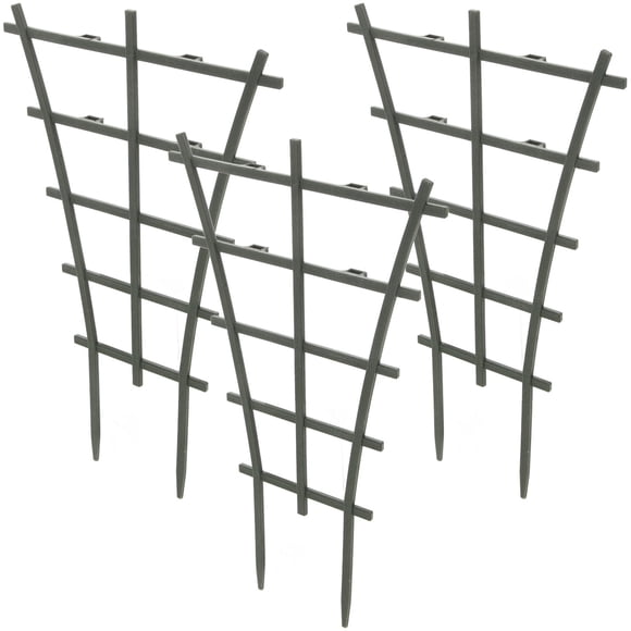 Hytrove 3Ud Soporte Trellis Negro Para Plantas De Jardín Como Frijoles, Uvas Y Kiwis