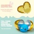 thumbnail image 5 of Joyfy 18 Pcs 2.3" Golden Easter Eggs, Metallic Empty Easter Eggs Fillable, Plastic Eggs Bulks for Easter Hunt, Filling Treats, Party Favor, Easter Basket Stuffers, Classroom Prize Supplies, 5 of 6