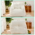 thumbnail image 2 of White Plush Bean Bag Chair, High Density Memory Foam Bean Bag Chair Lazy Chair with Armrest，Teddy Bean Chair, 38.5x40x29.5 Inches, 2 of 7