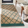 thumbnail image 2 of SAFAVIEH Natural Fiber Ingram Geometric Area Rug, Natural/Dark Green, 8' x 10', 2 of 8