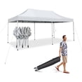 thumbnail image 2 of Spaco 10 x 20 Feet Outdoor Pop-Up Patio Folding Canopy Tent-White, Party Tent for Outside Party Waterproof Tent BBQ Shelter, 2 of 9