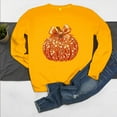 thumbnail image 6 of Sakmal Lightweight Womens Sweatshirts Halloween Yellow Oversized Pumpkin Sweatshirts Comfy Long Sleeve Shirts, 6 of 6