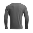 thumbnail image 7 of Dagegui Men's Long Sleeve T-Shirts Solid Color V Neck Pullover Shirts Big and Tall Slim Fit Sport Shirt Casual Fall Daily Tees Tops Today Savings Dark Gray L, 7 of 7