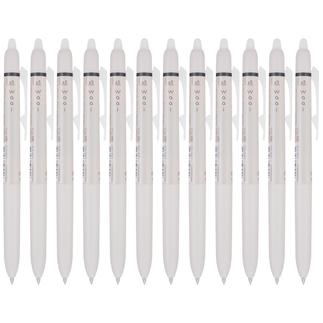Bolígrafos de gel PILOT FriXion Waai 0,5 mm tinta negra, paquete de 12