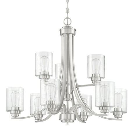 

Craftmade 50529 Bolden 9 Light 29 Wide Chandelier - Nickel