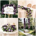 thumbnail image 5 of Tripumer 4Pcs X 7.87ft Artificial Rose Vine Wreath Gradient Violet Faux Flowers Wall Hanging for Living Room, Balcony, Garden, Parties, Wedding Decor, 5 of 10