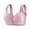 #029-Hot Pink, variant on Women's Front Closure Wireless Push-Up Bra Breathable Comfort No Underwire Stylish Lace Lingerie Black And Pink Beige Bright Red Pink Green