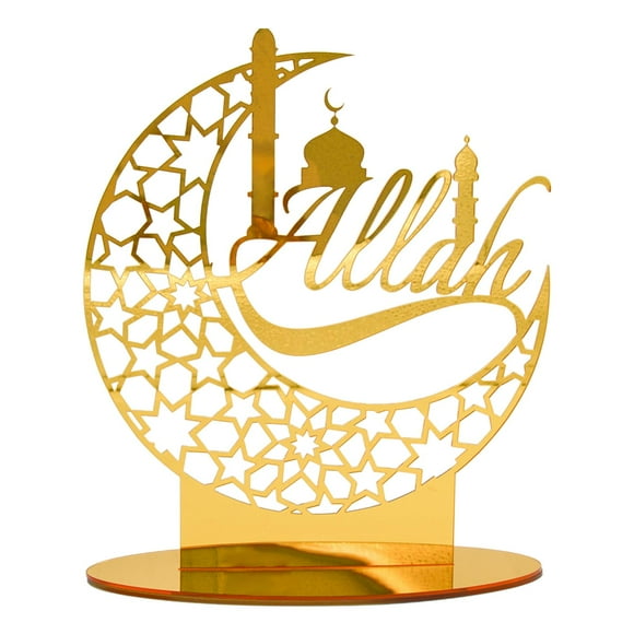 Acrylic Eid Ramadan Moon Ornament Party Supplies for Living Room Office Table Decoration Centrepiece