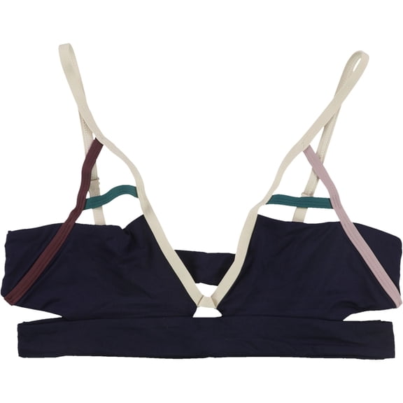 Tavik Womens Jessi Cutout Bikini Swim Top, Blue, Large