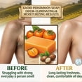 thumbnail image 6 of Kaori Deodorizing Persimmon Soap – Gentle for Dry & Aging Skin, Japanese Persimmon + Green Tea Extract, Natural Body Wash for Men & Women – All-Day Freshness (1PCS), 6 of 7