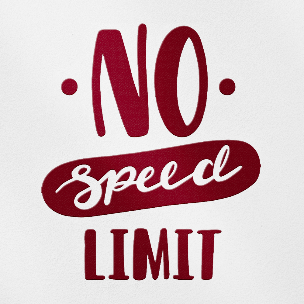 Transparent Decal Stickers Of No Speed Limit (Burgundy) Premium ...