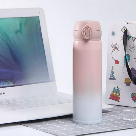 

Hot Sale 450ML 304 Stainless Steel Vacuum Insulated Gradient Color Student Jump Cup Leak Proof & Portable
