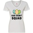 thumbnail image 3 of Inktastic Egg Hunt Squad with Easter Eggs Women's V-Neck T-Shirt, 3 of 5