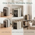 thumbnail image 6 of Unique Bargains Decorative Metal Bookends Book Ends for Book Black 4.6"L x 3.5"W x 6.8"H, 6 of 6
