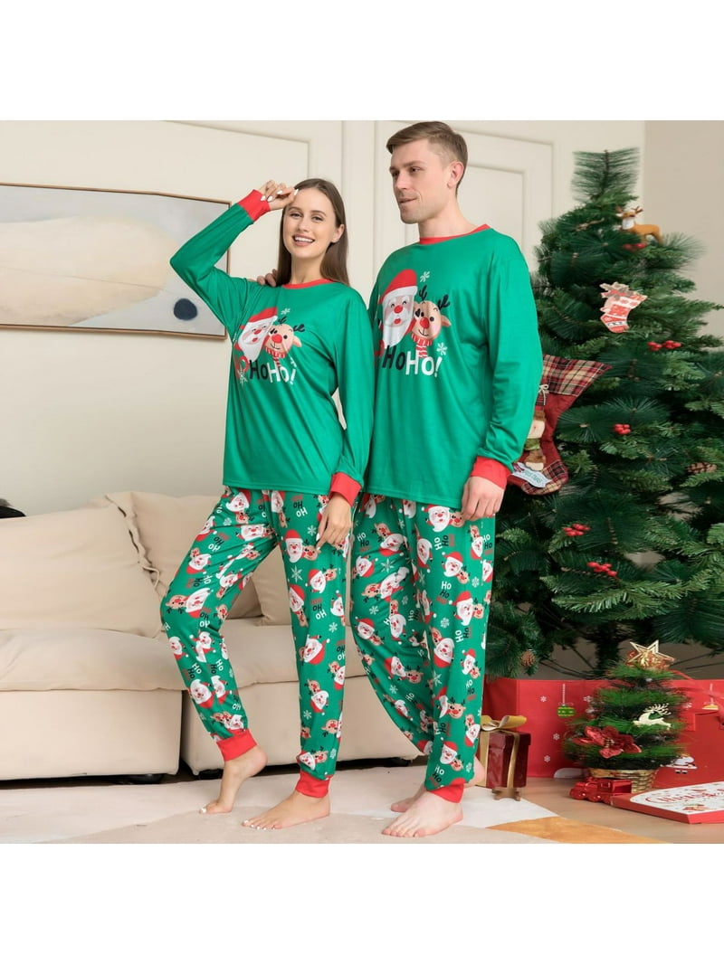 BULLPIANO Matching Family Christmas Pajamas Set, Xmas Holiday PJs