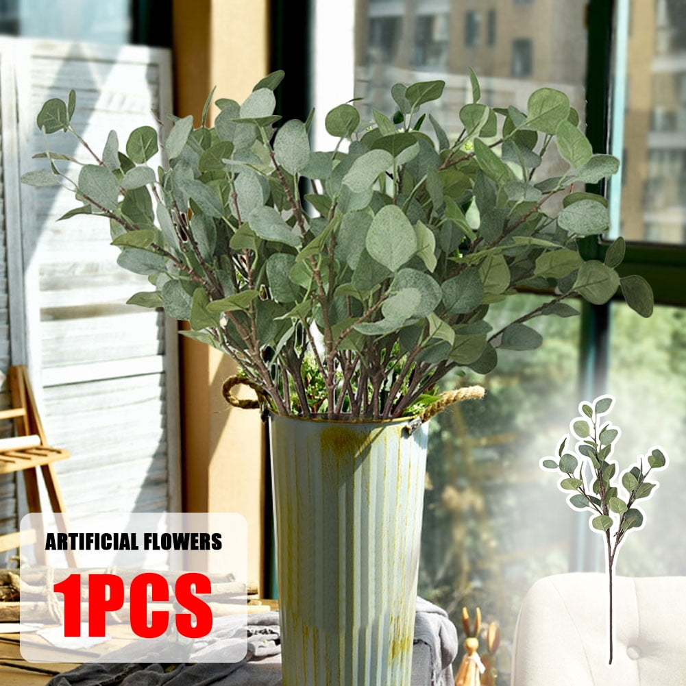 LeKing European Style Artificial Flower Eucalyptus Leaves Wedding Home