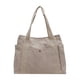 thumbnail image 1 of Bolso de hombro de moda, bolso de lona, ​​bolso de compras, bolso con cremallera blanco, 1 of 9