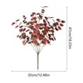 thumbnail image 3 of AUNVITO Artificial Green Leaf Flower Plant, Lifelike Fake Foliage Potted Decor, Sunproof Outdoor Floral Ornament for Patio Yard Garden Home Indoor Table Arrangement, 3 of 6