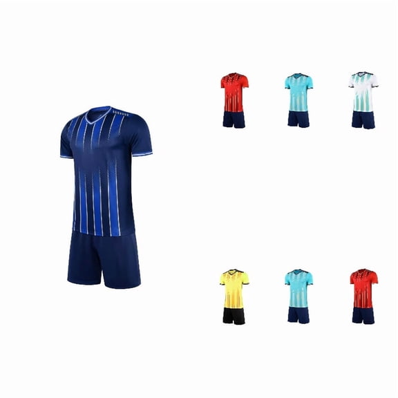 Unisex Youth Boys Soccer Set Athletic Team Uniform Quick Dry T-Shirt and Shorts Sports Tracksuit 3-4 Years