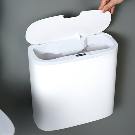 

Avtoify Touchless Sensor Trash Can 13 Liter/3.4 Gallon Small Capacity Trash Can with Lid Sensor Kitchen Bin Recycling for Kitchen/Living Room/office White