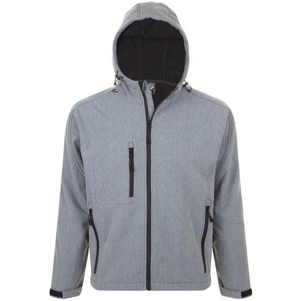 SOLS - Chaqueta/Cazadora Soft Shell con capucha Modelo Replay hombre caballero (Gris piedra) SOLS UTPC410_greymarl