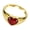 Gold Plated Red, variant on Women Gemstone Heart-Shaped Ring Classic With Sparkling Cubic Zirconia Promise Proposal Anniversary Rings Gold Plated Red Size 5