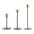 thumbnail image 1 of 3x Portavelas cónicos Candelabros Chimenea Mesa Centro de mesa Fiesta Candelabro de metal para sala de estar, Festival de Primavera, año Nuevo,, 1 of 9