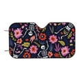 thumbnail image 7 of Goofa Dancing Skeletons Floral Garden Printed Car Windshield Sunshade,Foldable Reflective Sun Visor,UV Protection Heat Blocker Sunshade,Car Cooling Accessory-Small, 7 of 7