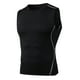 thumbnail image 1 of Chaleco deportivo informal de moda para hombre: camiseta sin mangas ajustada para fitness, poliéster, 1 of 5