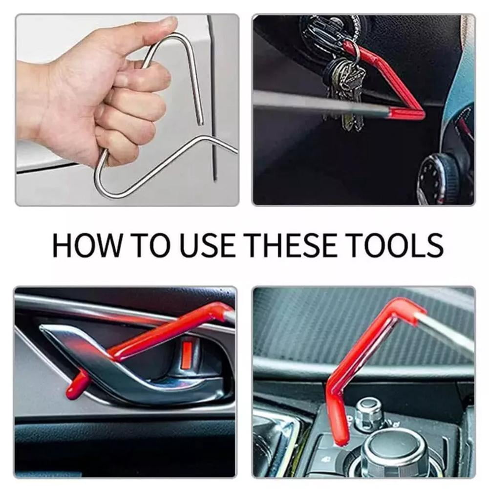 Car Door Trim Removal Tool Kit, Auto Interior Panel Pry Tools with Air Wedge for Window Door Alignment & Vehicle Repair