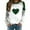 Women St Patricks Day Sweatshirt-A38 White, variant on Mifsaly Plus Size St Patrick Day Sweatshirt Women Patchwork Shamrock Shirt Long Sleeve Heart Print Tshirts Casual Loose Pullover Tops Trendy Spring Blouse XXXL
