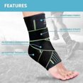thumbnail image 2 of Stride Flex Adjustable Ankle Brace for Men/Women: 4 Way Foot Compression Ankle Brace for Sports and Injuries: Arthritis Pain Relief (1, Green, Large), 2 of 5