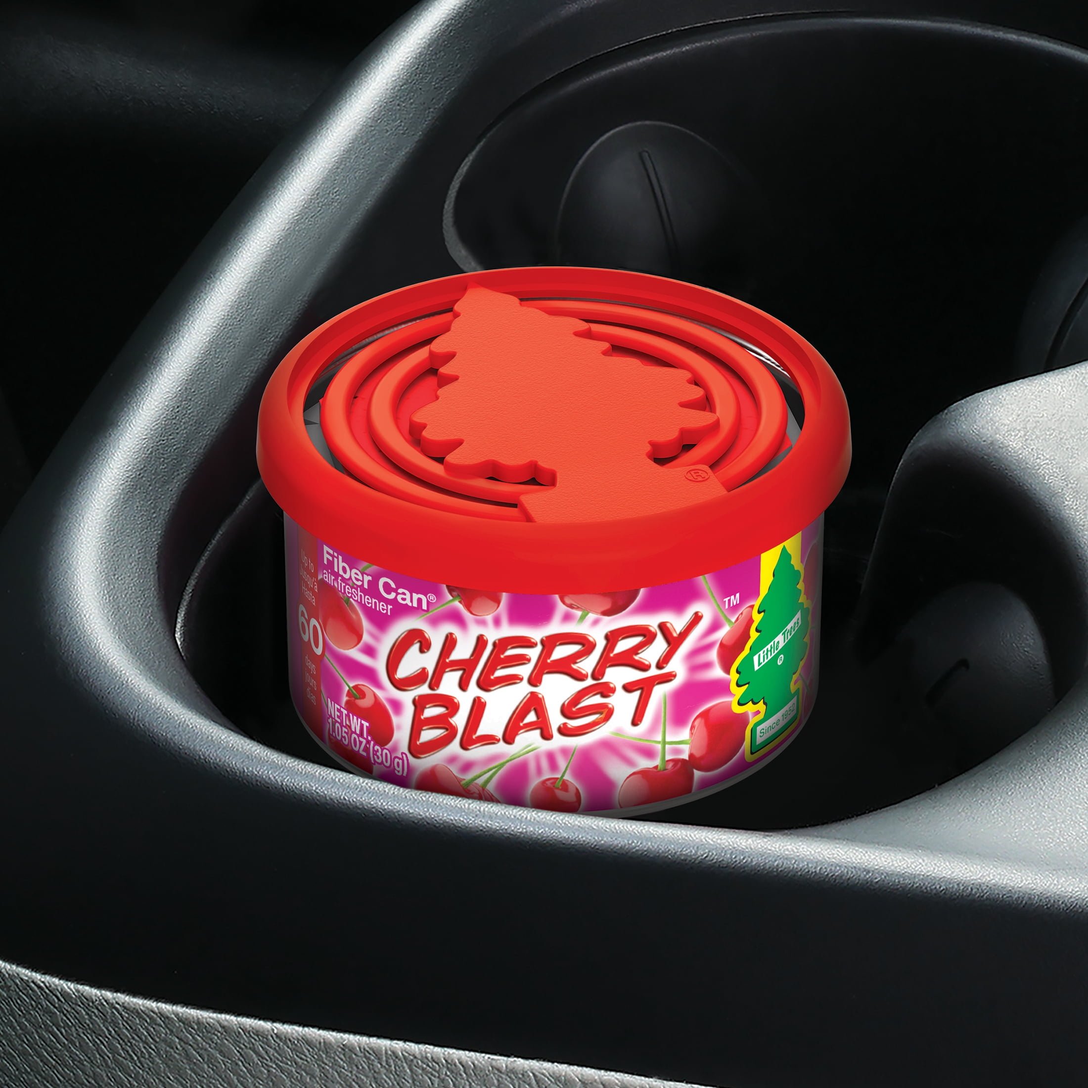 (2 pack) Little Trees Air Freshener Fiber Can Cherry Blast 1.05oz