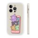 thumbnail image 1 of Mejore el aspecto de su iPhone: moderno estuche plateado mate de doble capa con dibujos animados para iPhone 15 Pro Max 14 13 12 Pro 11, 1 of 4