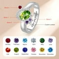 thumbnail image 2 of YUPPOLKR Personalized Mothers Ring with 1-9 Birthstones Sterling Silver Engraved Size 5-12 Mother’s Daughter Grandma Ring Customized Anniversary Promise Rings for Grandma Women Wife, 2 of 7