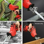 21V Cordless Reciprocating Saw,Electric Hand Saw Sawzall Cordless with 2 Rechargeable Battery & Fast Charger, 8 Saw Blades for Wood/Metal/PVC Pipe Cutting