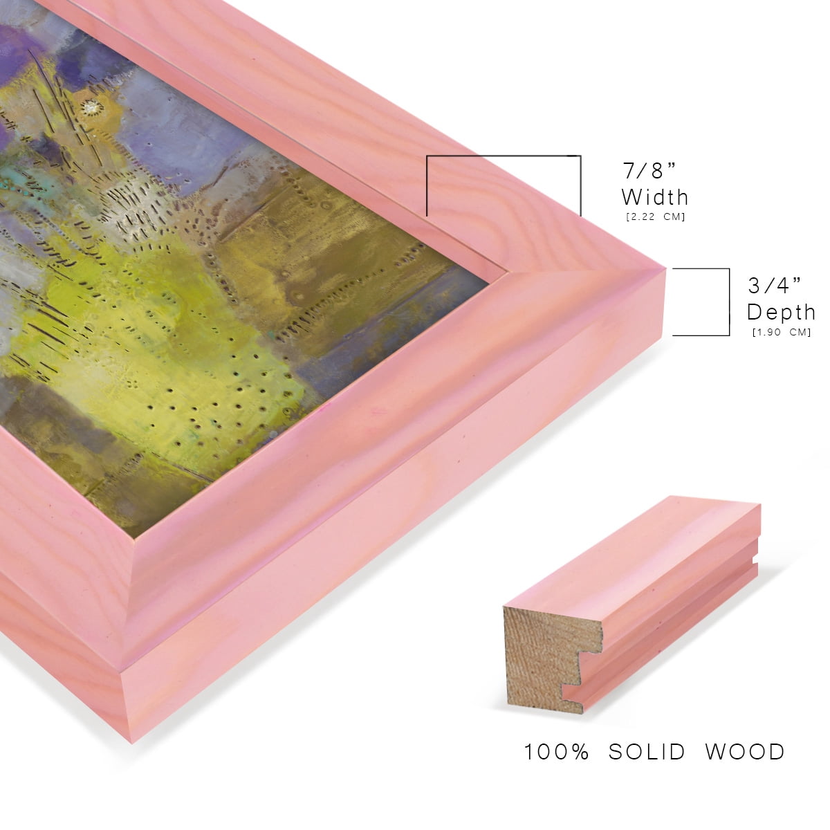 Blumen I -Framed Print w/glass-Sunset Pink