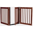 thumbnail image 1 of Dynamic Accents 42224 - 32 Inch 3 Panel Walk-Through Free Standing EZ Gate - Mahogany, 1 of 1
