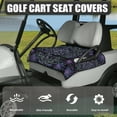 thumbnail image 3 of Yuyamidu Boho Flower Blossom Golf Cart Seat Cover for 2 Seats Purple Golf Cart Seat Blanket with Front Pockets Universal Golf Cart Accessory, 3 of 7