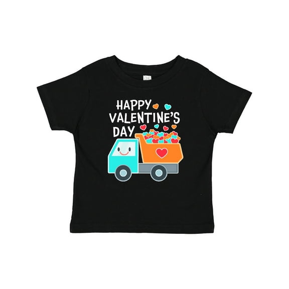 Inktastic Happy Valentines Day Truck Hearts Boys or Girls Baby T-Shirt