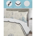 thumbnail image 4 of Blue Seahorse Coastal Queen Size Down Alternative Comforter,Lightweight Comforter Quilt Bedding Set with Pillow Shams Summer Beach Nautical Ocean Coral Vintage Bed Comforter Duvet Insert 90"x96", 4 of 7