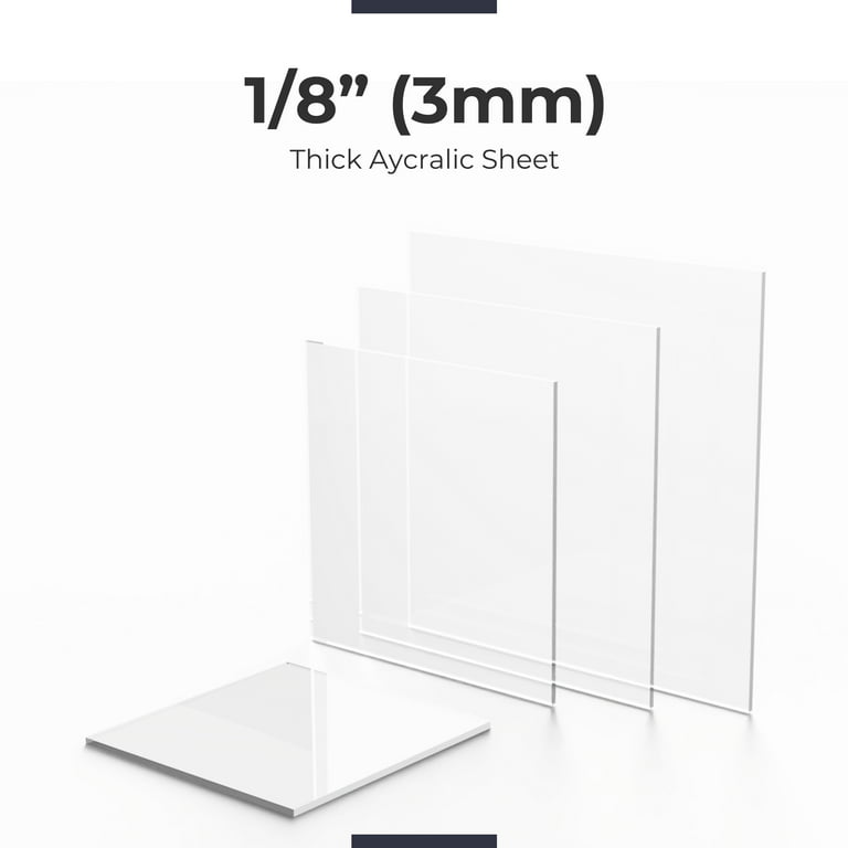 Multi Sizes Clear Mirror Acrylic plate Plastic Sheet Safety 3mm thickness  panel