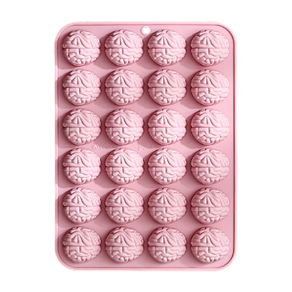 24Cavity Brains Shaped Silicone Molds Fondants Chocolate Molds Cake Decorating Bakings Tool Ornament Molds Easy to Clean
