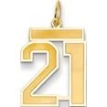 thumbnail image 1 of 14K Yellow Gold Medium Satin Number 21 Charm Made In United States lsm21, 1 of 5