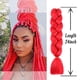 thumbnail image 2 of Extensiones de cabello rojo azul para trenzar extensiones de cabello de colores 24 pulgadas Ombre Jumbo trenzado cabello fibra sintética de alta temperatura trenzas torcidas cabello para mujeres niñas, 2 of 5