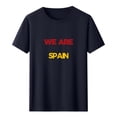 thumbnail image 2 of Nmnitkp Womens Tops We Are Spain Football Fan T-Shirt, Crew Neck Short Sleeve Casual Graphic Top, Multiple Colors Navy,2XL, 2 of 5