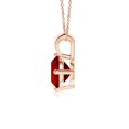 thumbnail image 2 of ANGARA Round Lab Grown 2.1 Ct Ruby Solitaire V-Bale Pendant for Women in 14K Rose Gold (Size-8mm) | July Birthstone, Birthday, Anniversary, Jewelry Gift for Women | Lab-Grown Ruby Necklace, 2 of 8