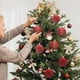 thumbnail image 4 of Adornos navideños, regalos navideños, bolas navideñas flocadas de 6 cm, bolas colgantes de plástico con purpurina, juego de seis bolas decorativas para árbol de Navidad., 4 of 5