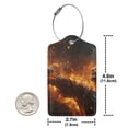 thumbnail image 2 of Rocae Cool Fire Man for Leather Luggage Baggage Tags ID Label Privacy Cover ID Label with Stainless Steel Loop and Address Card, 2 of 5
